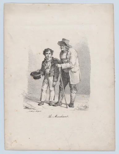 The Beggar by Louis-Léopold Boilly, print, 1822