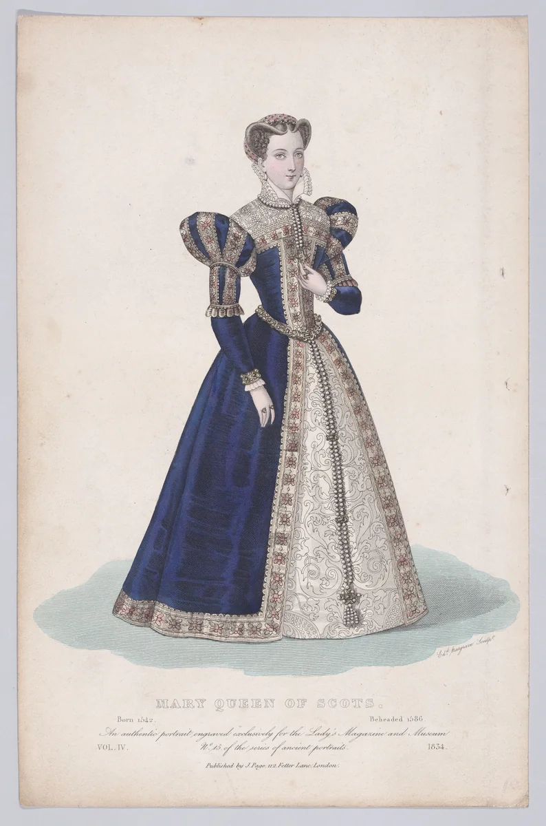 Mary, Queen of Scots (from "Court Magazine and Monthly Critic and Lady's Magazine," volume IV) by Edward Hargrave, print, 1834