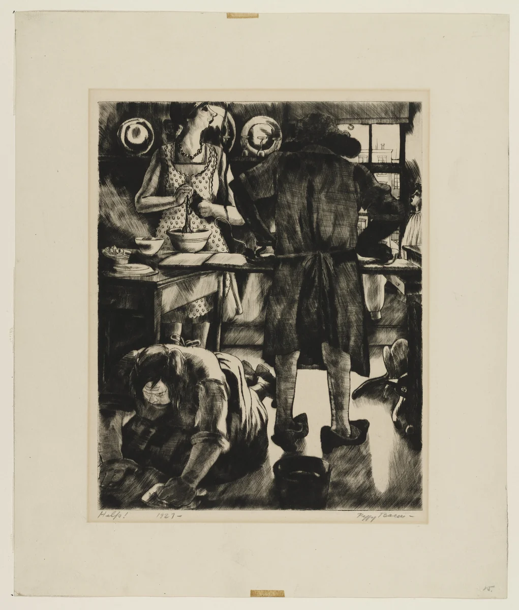 Help! by Peggy Bacon, print, 1927