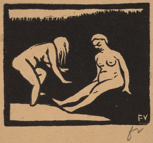 Leaving the Water (La sortie du bain) by Félix Vallotton, print, 1893