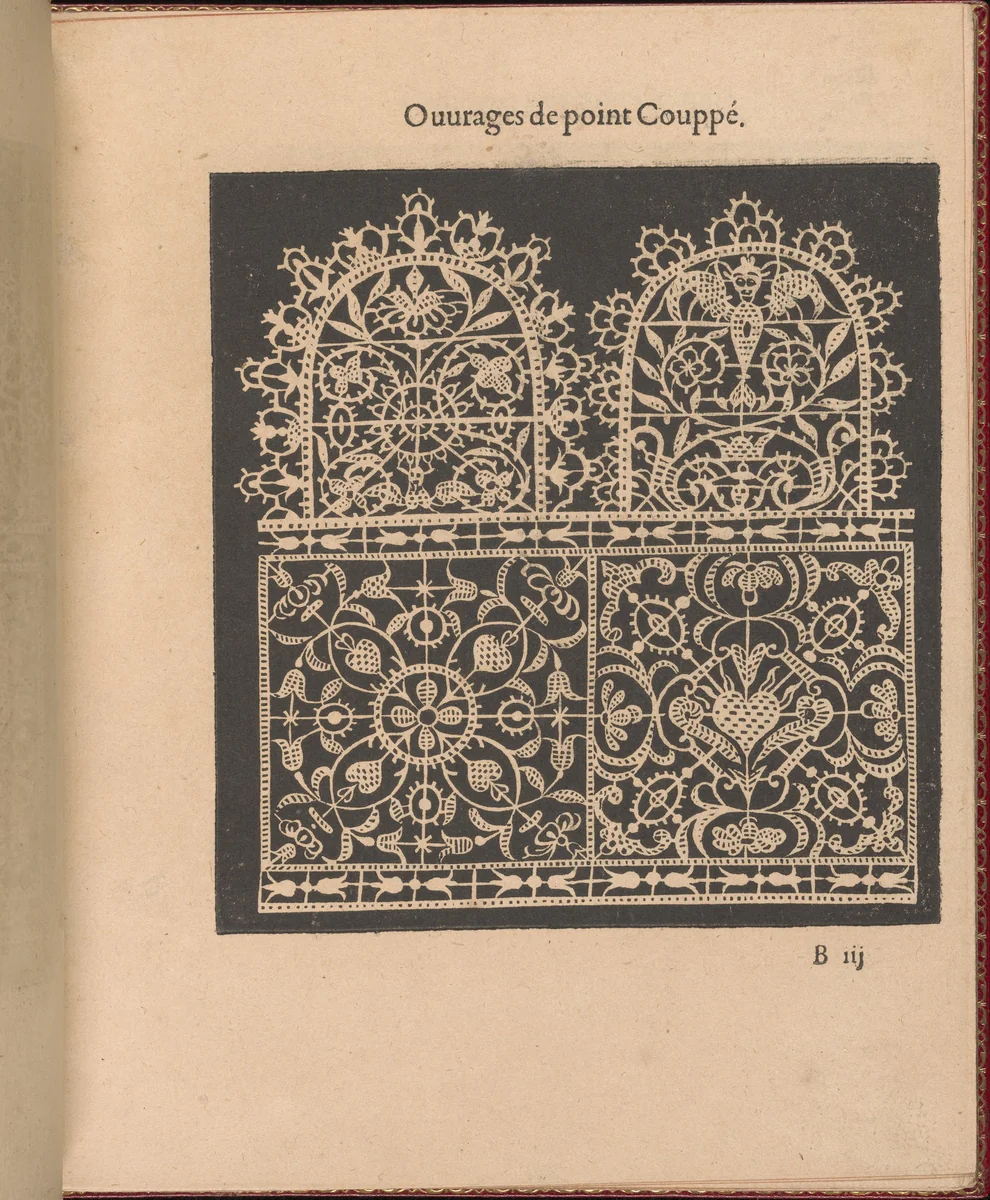 Les Singuliers et Nouveaux Portraicts... by Federico de Vinciolo, book, 1588