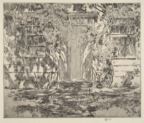 Old Doorway, Easthampton by Childe Hassam, print, 1920