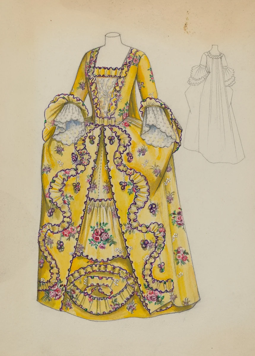 Dress by Jean Peszel, index of american design, 1936