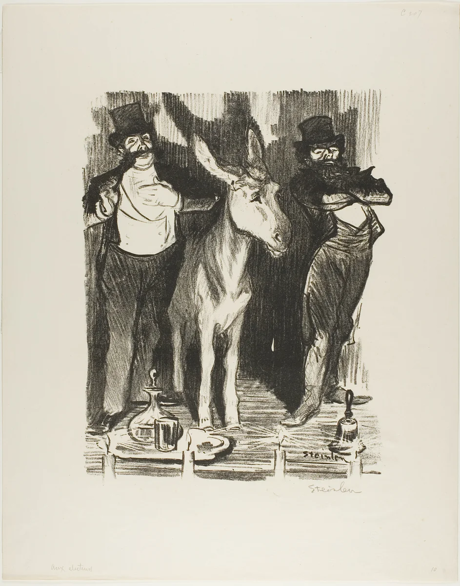 To the Electors by Théophile Alexandre Steinlen, print, 1898
