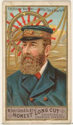 Frederick Watkins, from the Sea Captains series (N127) issued by Duke Sons & Co. to promote Honest Long Cut Tobacco by W. Duke, Sons & Co., print, 1887