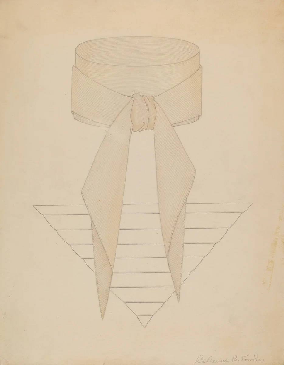 Cravat by Catherine Fowler, index of american design, 1937