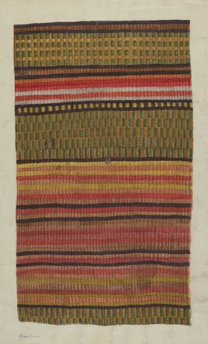 Carpet Sample by Alice Braun, index of american design, 1940