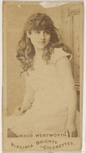 Maud Wentworth, from the Actors and Actresses series (N45, Type 1) for Virginia Brights Cigarettes by Allen & Ginter, photograph, 1885-1891