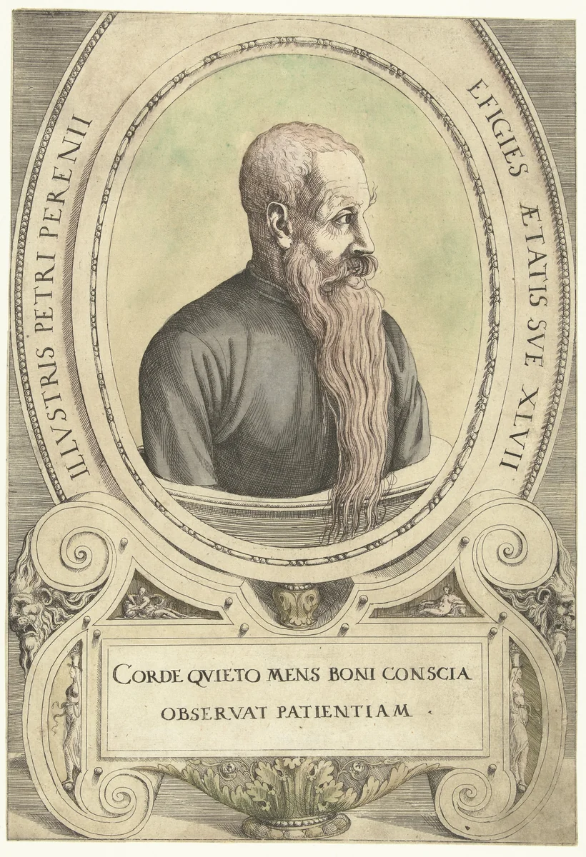 Portret van Peter Perényi by Augustin Hirschvogel, print, 1513-1553
