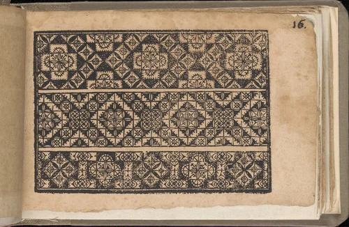Schön newes Modelbuch (Page 16r) by Sigismundus Latomus, book, 1608