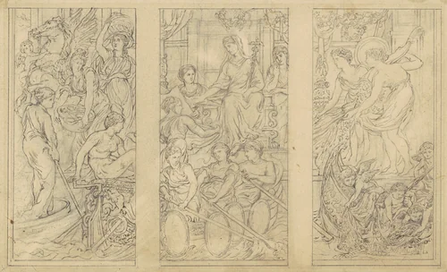 Study for "Commerce" by John La Farge, drawing, 1880-1890