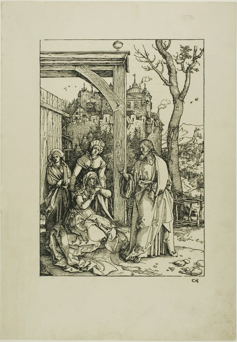 Christ Taking Leave of His Mother, from The Life of the Virgin by Albrecht Dürer, print, 1504-1511