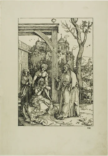 Christ Taking Leave of His Mother, from The Life of the Virgin by Albrecht Dürer, print, 1504-1511