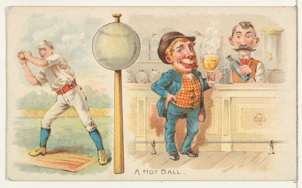 A Hot Ball, from the Talk of the Diamond set (N135) issued by Duke Sons & Co., a branch of the American Tobacco Company by W. Duke, Sons & Co., print, 1888