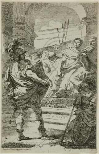 Fabius Maximus Before the Carthaginensis Senate by Jean Honoré Fragonard, print, 1763-1764