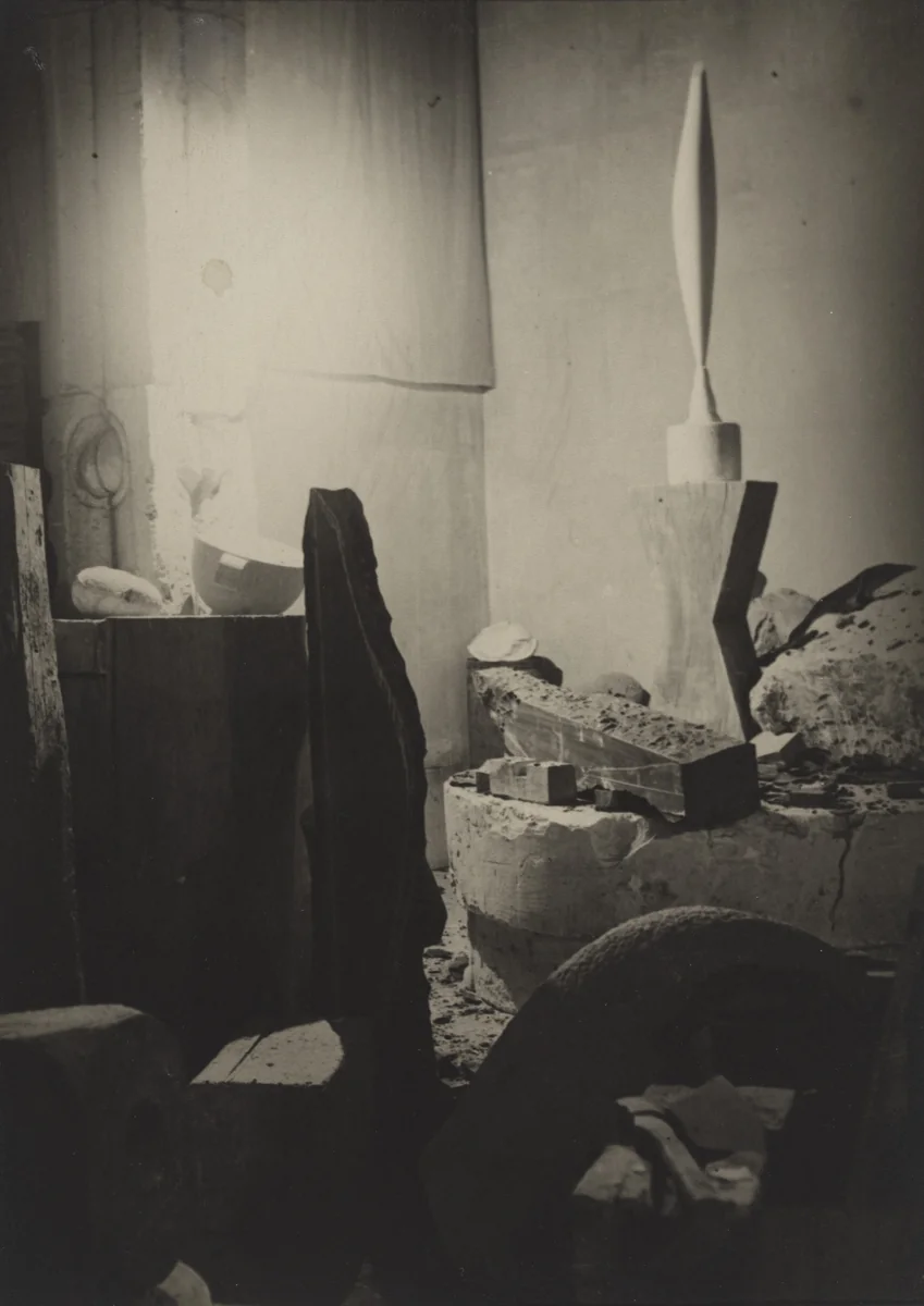 Untitled (View of the Studio with Bird in Space) by Constantin Brâncuși, photograph, 1923