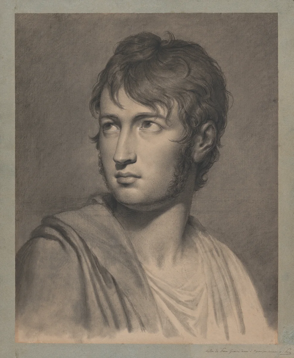Portrait of a Young Man by Pierre Narcisse Guérin, drawing, 1805-1825