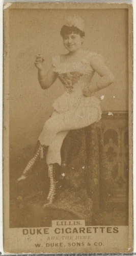 Miss Lillis, from the Actors and Actresses series (N145-7) issued by Duke Sons & Co. to promote Duke Cigarettes by W. Duke, Sons & Co., photograph, 1880-1889