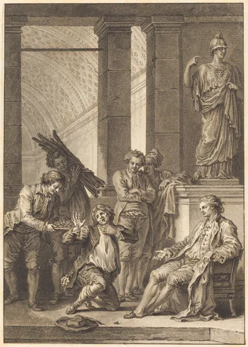 Le paysan by Charles Louis Lingée, Jean Honoré Fragonard, print, 1748-1819