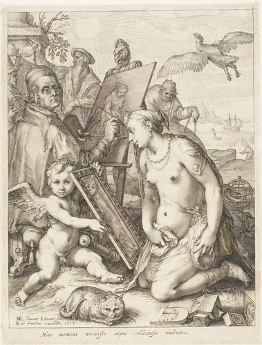 The Painter by Jan Saenredam, print, 1616