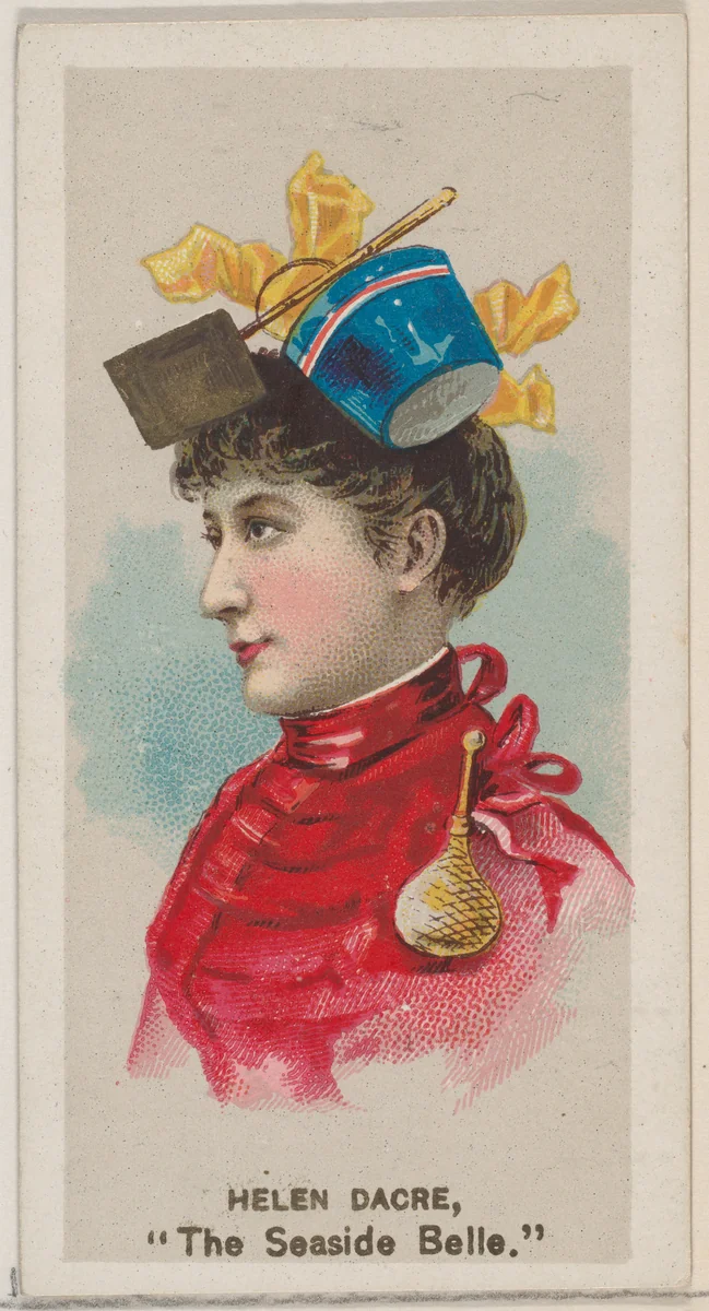 Helen Dacre as "The Seaside Belle," from the series Fancy Dress Ball Costumes (N73) for Duke brand cigarettes by W. Duke, Sons & Co., print, 1889