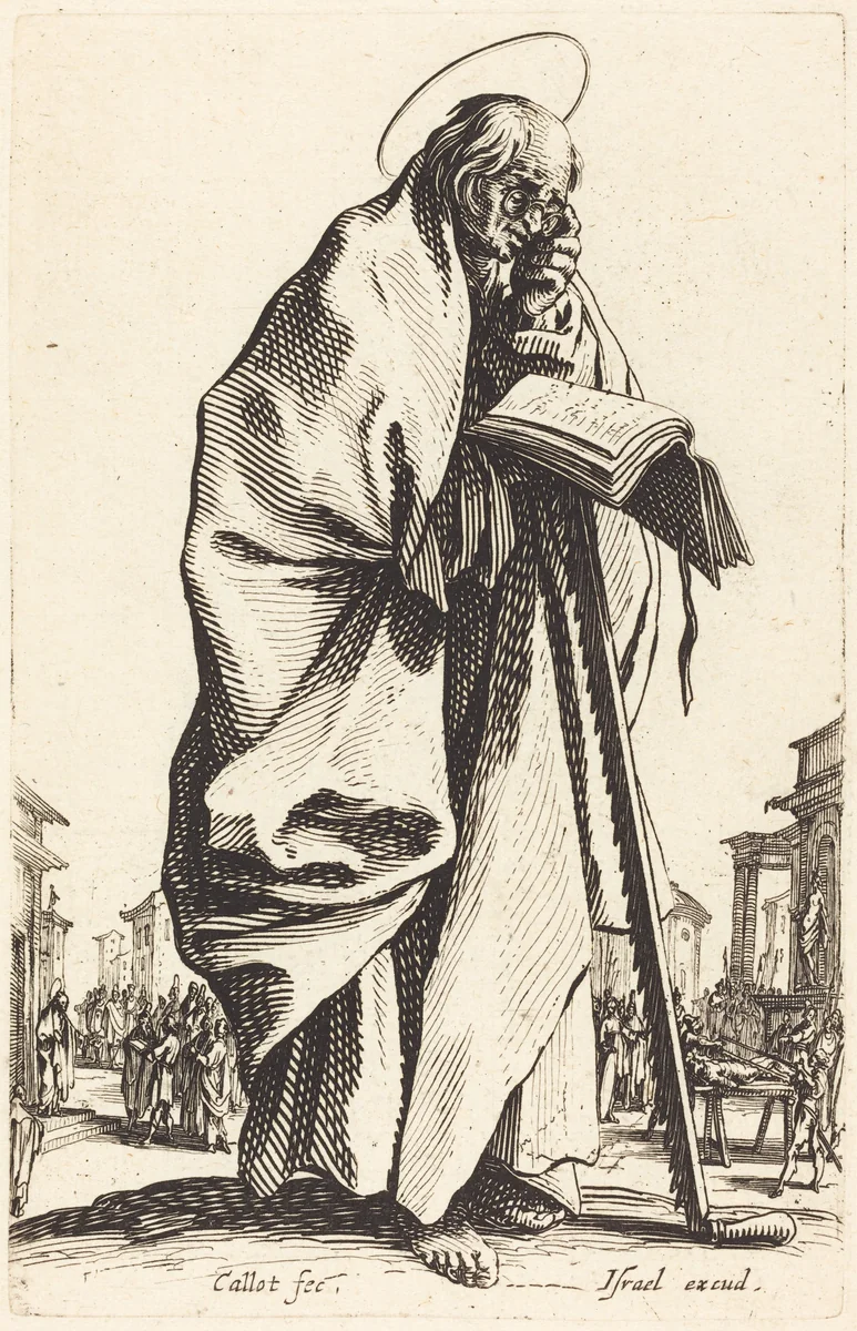 Saint Simon by Jacques Callot, print, 1631
