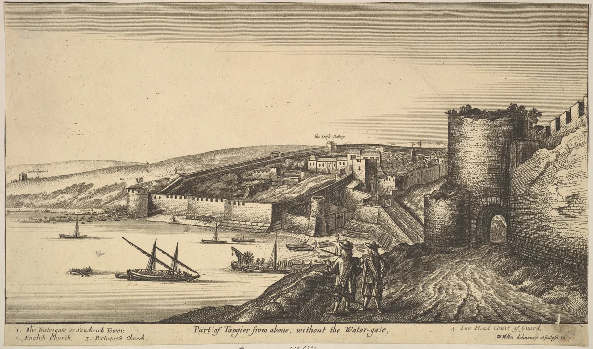 Part of Tangier from above by Wenceslaus Hollar, print, 1670