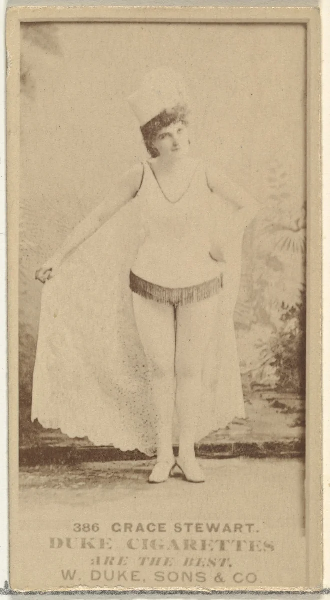 Card Number 386, Grace Stewart, from the Actors and Actresses series (N145-7) issued by Duke Sons & Co. to promote Duke Cigarettes by W. Duke, Sons & Co., photograph, 1880-1889