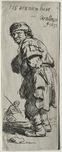 A Peasant Calling Out: "it's very cold" by Rembrandt van Rijn, print, 1634