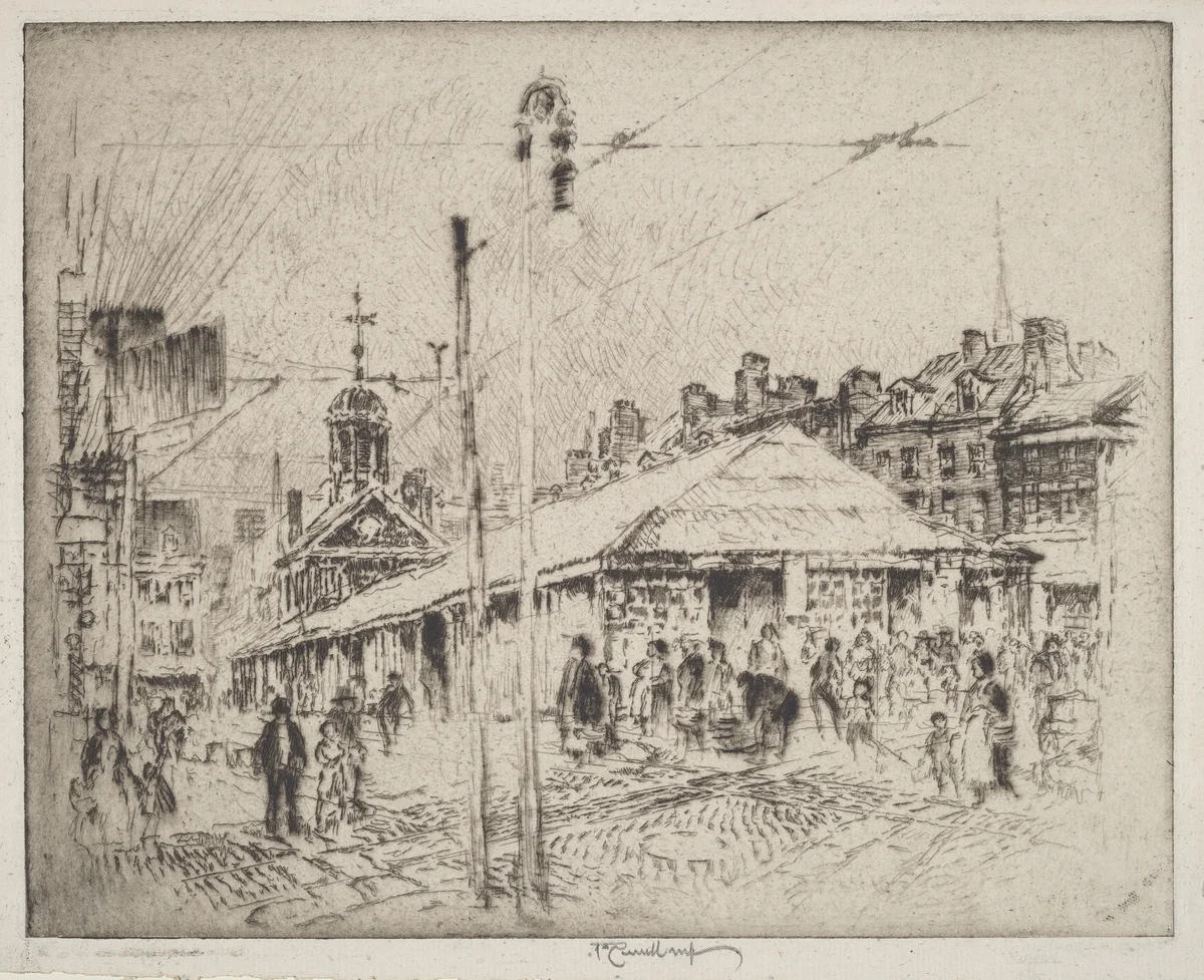 Second Street Market, Philadelphia by Joseph Pennell, print, 1920