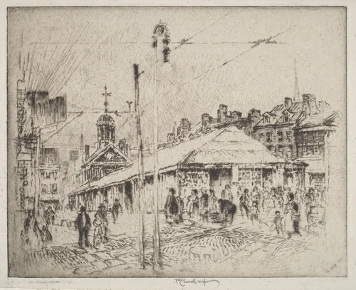 Second Street Market, Philadelphia by Joseph Pennell, print, 1920