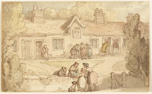 Alms House of Tottenham by Thomas Rowlandson, painting, 1776-1827