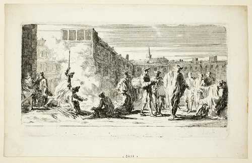 The Encampment by Joseph Francois Parrocel, print, 1670-1680