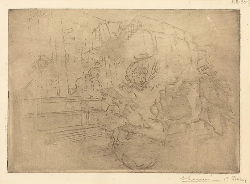 Departure for Greenwich (Depart pour Greenwich) by Auguste Lepère, print, 1891