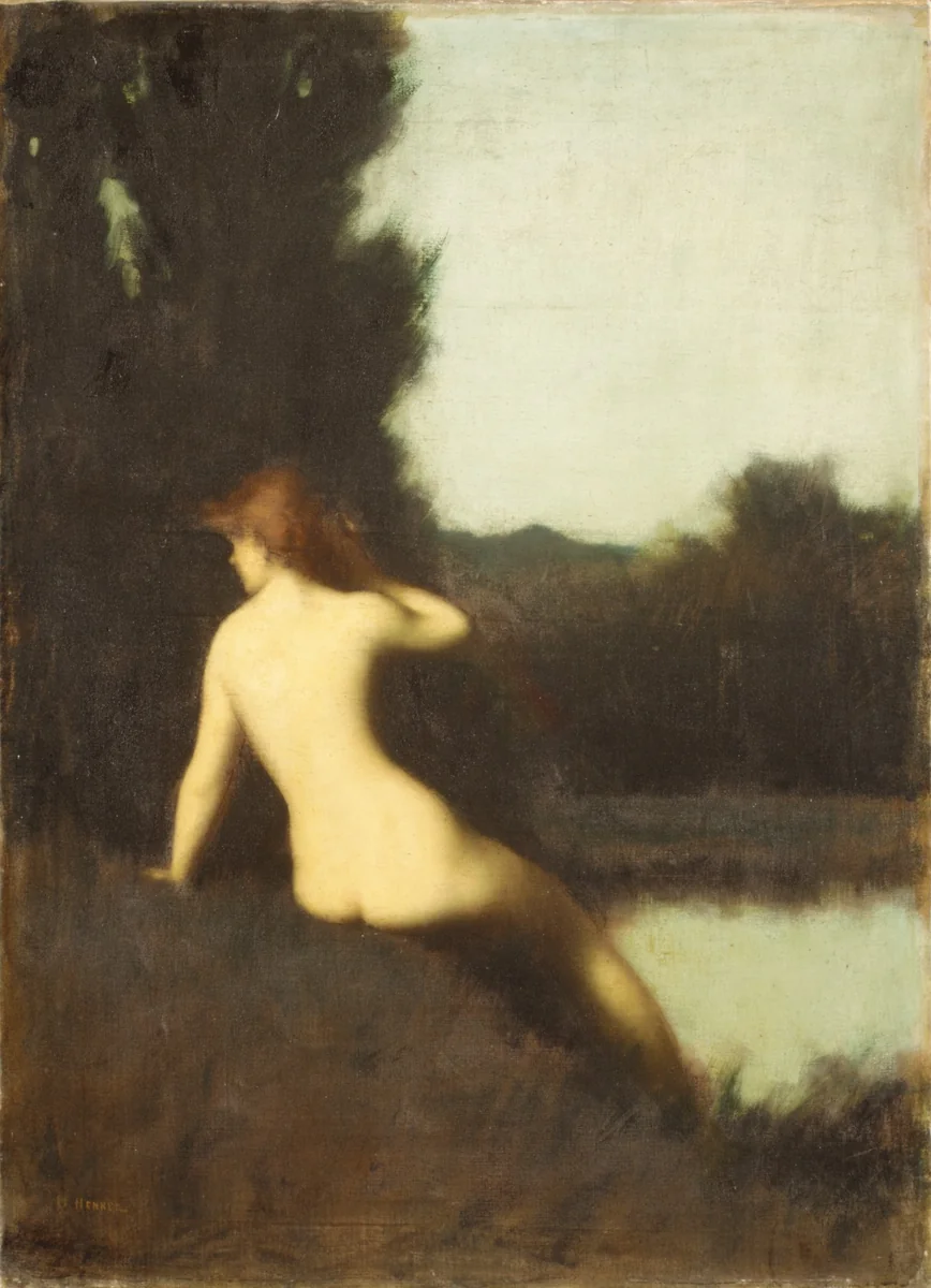 A Bather (Echo) by Jean-Jacques Henner, painting, 1881