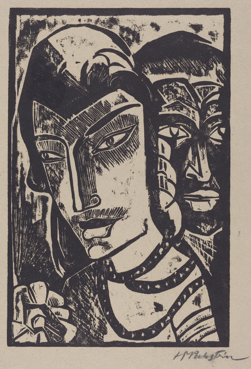 Princess (Prinzessin) by Max Pechstein, print, 1918