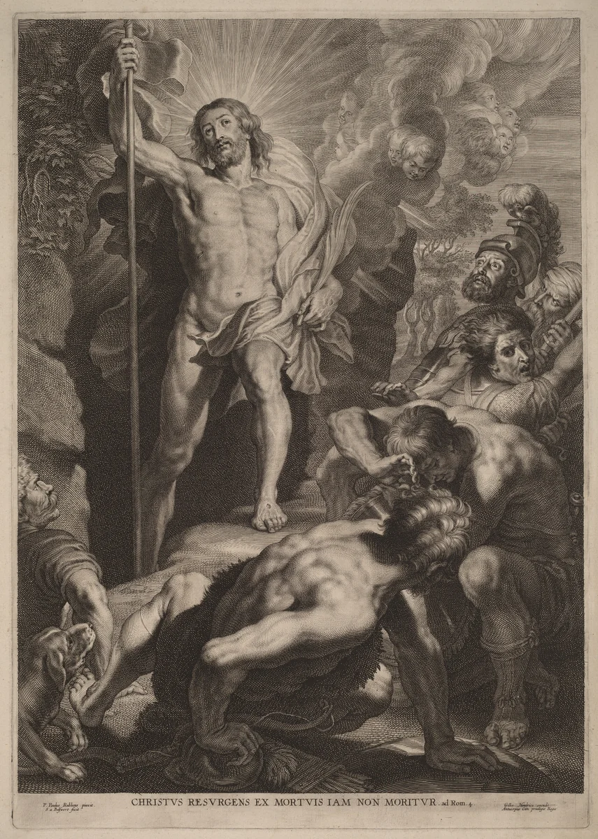 The Resurrection by Schelte Adams Bolswert, print, 1586-1659