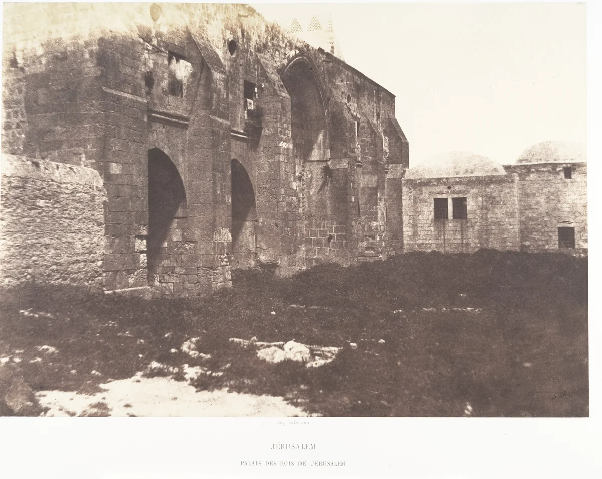 Jérusalem, Palais de rois de Jérusalem, Vue générale by Auguste Salzmann, photograph, 1854-1859