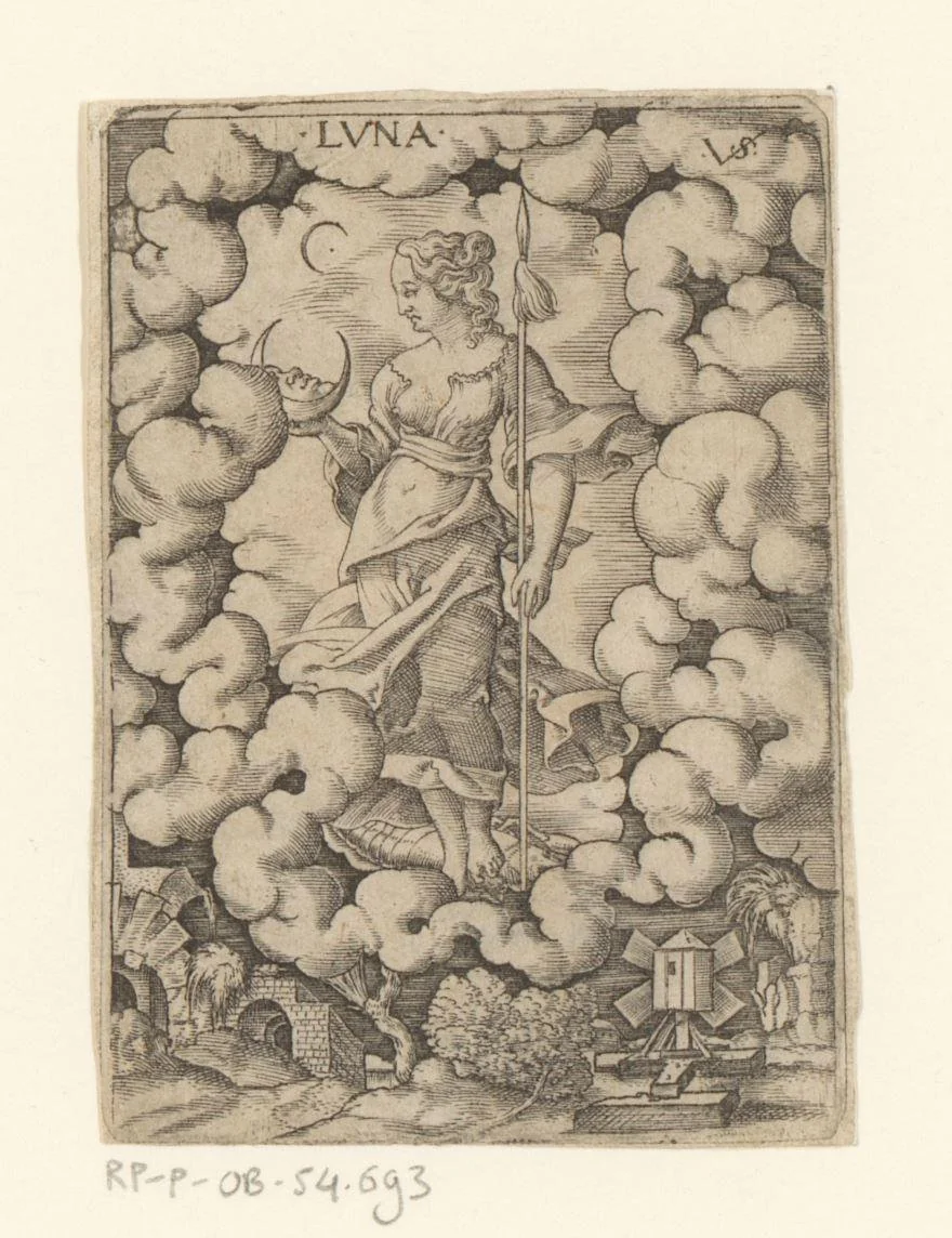Luna by Unknown, print, 1524-1562