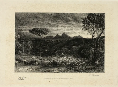 Opening the Fold by Samuel Palmer, print, 1825-1881