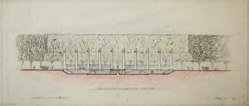 Potomac Round Point, Washington D.C., Section Sketch by D. H. Burnham & Co., drawing, 1909