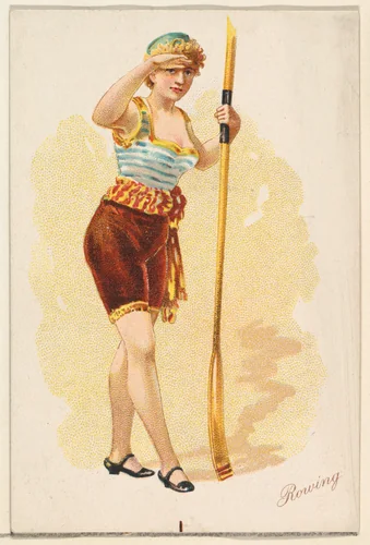 Rowing, from the Pretty Athletes series (N196) issued by Wm. S. Kimball & Co. by William S. Kimball & Company, print, 1889