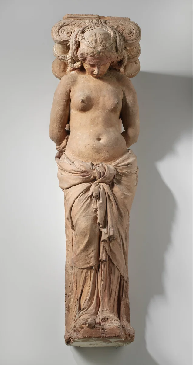 Treurende en gevangen kariatiden: Berouw en Boete by Artus Quellinus, other, 1650-1651