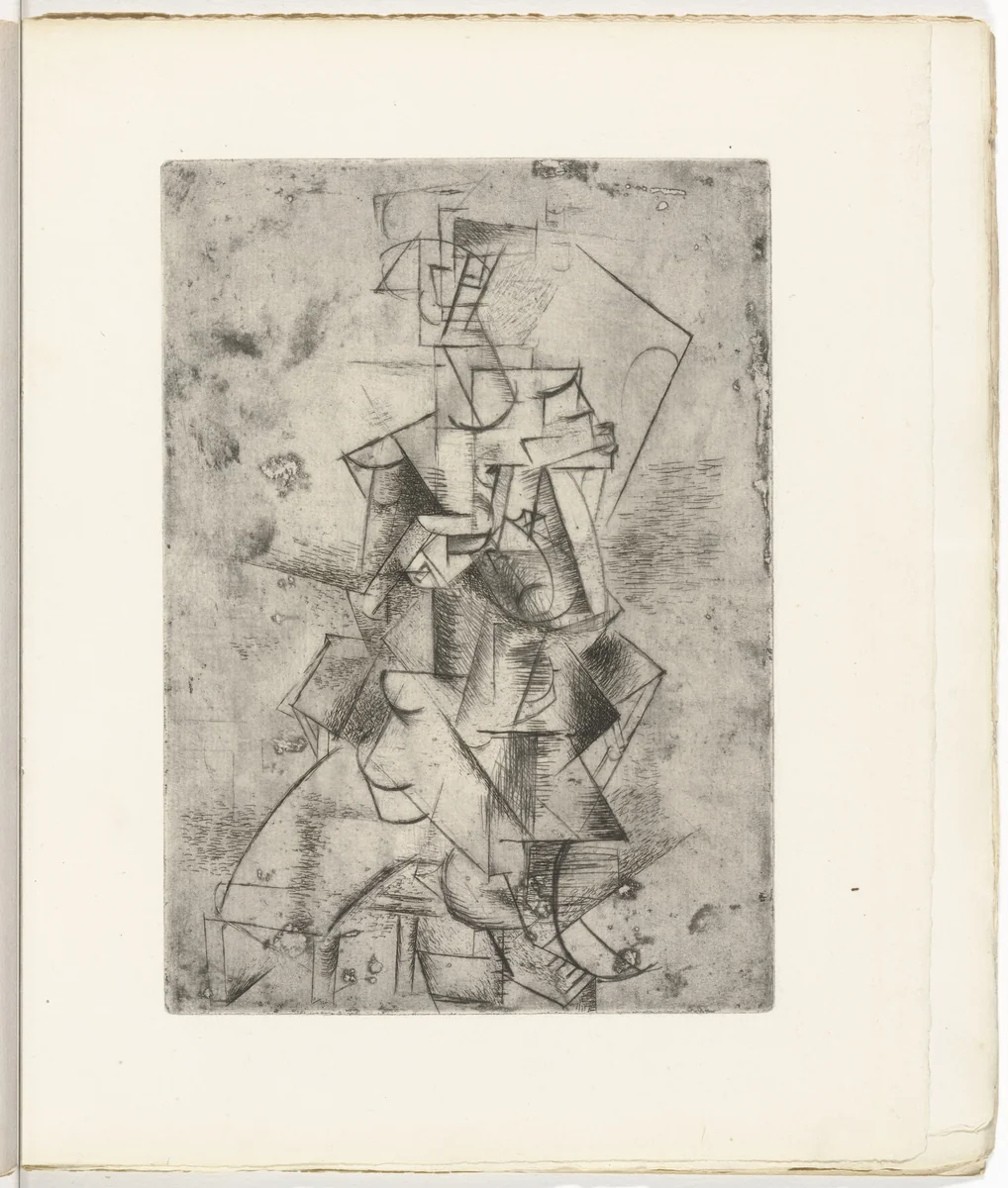 Mademoiselle Léonie Sur Une Chaise Longue (Mademoiselle Léonie in a Lounge Chair) from Saint Matorel by Pablo Picasso, illustrated book, 1910