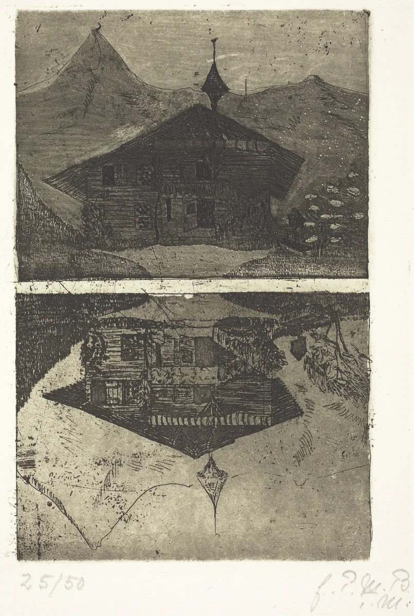 Chalet by Paula Modersohn-Becker, print, 1899
