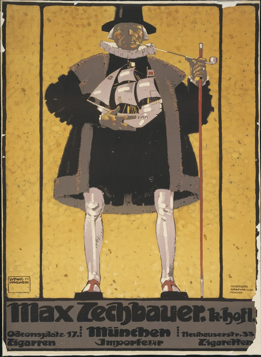 Max Zechbauer. K. Hofl by Ludwig Hohlwein, design, 1909