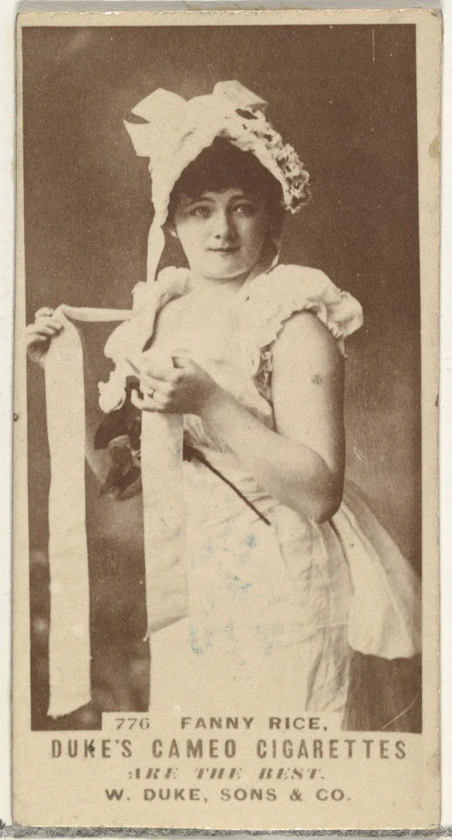 Card Number 776, Fanny Rice, from the Actors and Actresses series (N145-5) issued by Duke Sons & Co. to promote Cameo Cigarettes by W. Duke, Sons & Co., photograph, 1880-1889