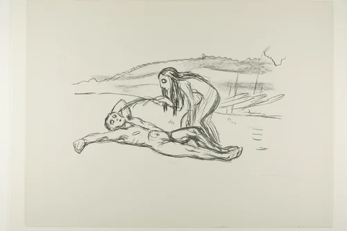 Alpha and Omega by Edvard Munch, print, 1908-1909