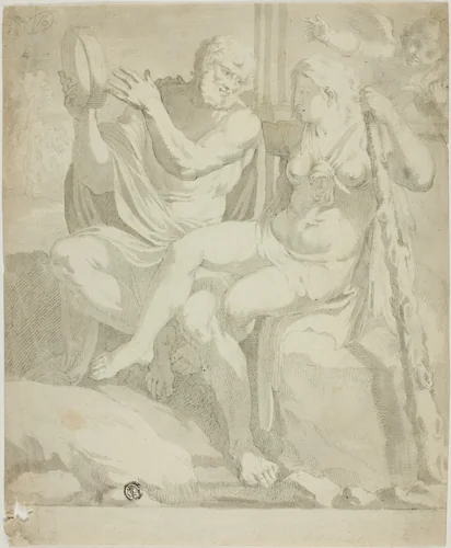 Hercules and Iole by Annibale Carracci, drawing, 1600-1799
