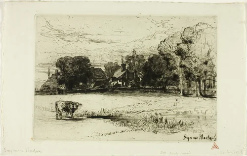Horsley's Cottages by Francis Seymour-Haden, print, 1860-1870